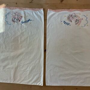 Vintage Pillowcases with Cat Design